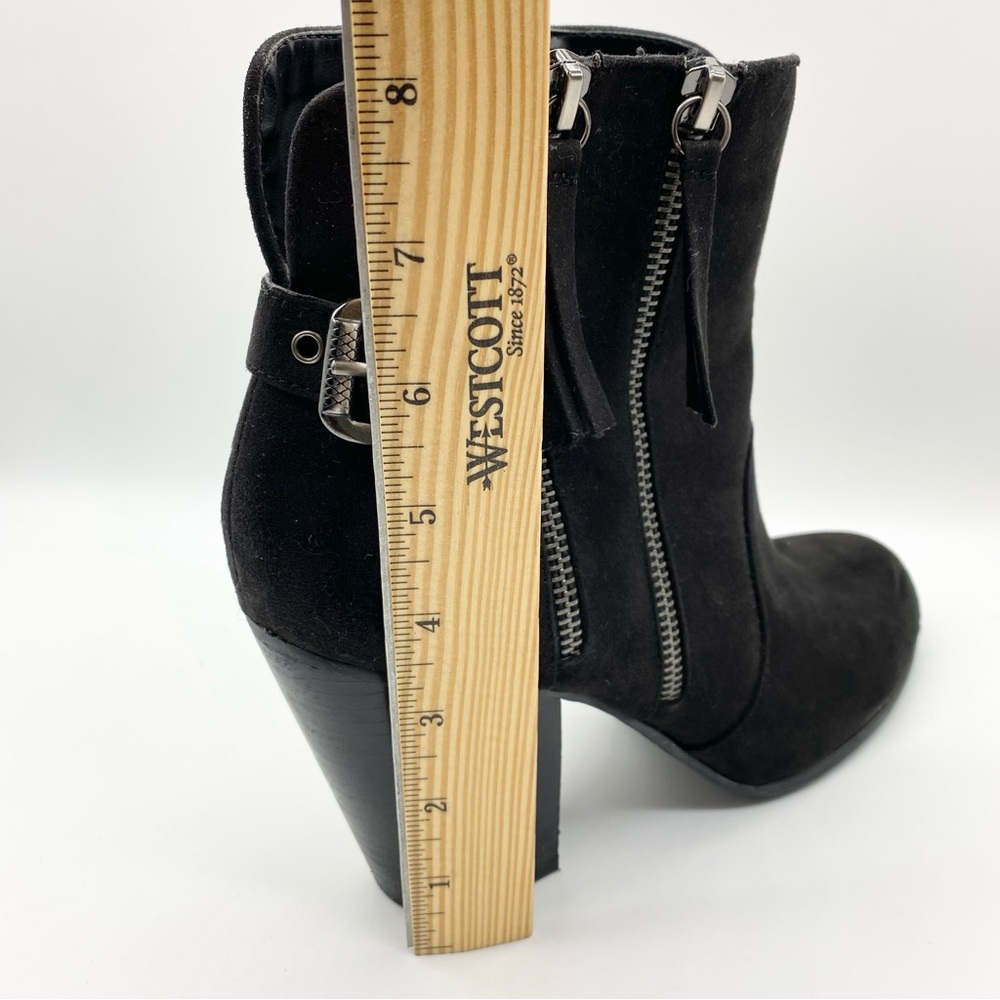 Carlos-Black- Western Style Heel Ankle bootie 10 - Picture 4 of 8